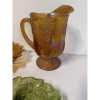 Image 5 : 5 Pieces of Glassware - Pitcher - Leaf Bowl - Flared Glass Bowl - Ashtray - Butter Dish