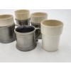 Image 3 : Vintage Wilton Armetale Pewter & White Pottery Mug - Columbia PA - Set of 4 