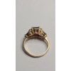 Image 6 : Women's 14K Yellow Gold Emerald Cut Garnet & Diamond Accent Ring - Size 6 - Weight: 2.7g