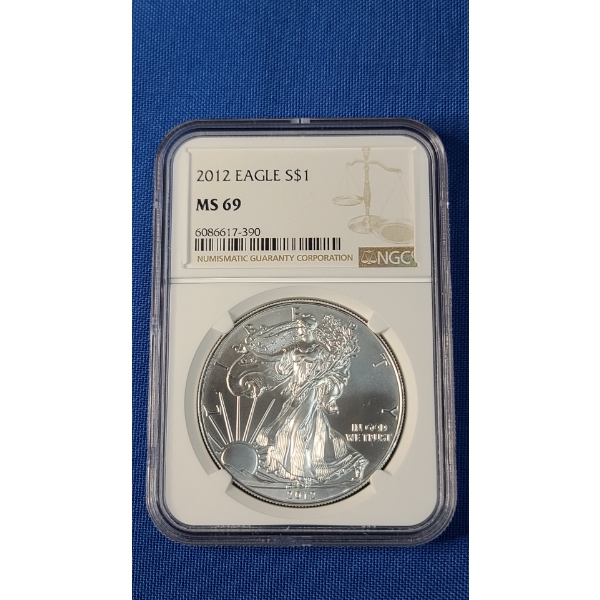 2012 NGC MS 69 1 oz .999 Fine Silver American Eagle
