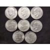 Image 1 : Eight Assorted Eisenhower Dollars Including Bicentennials!