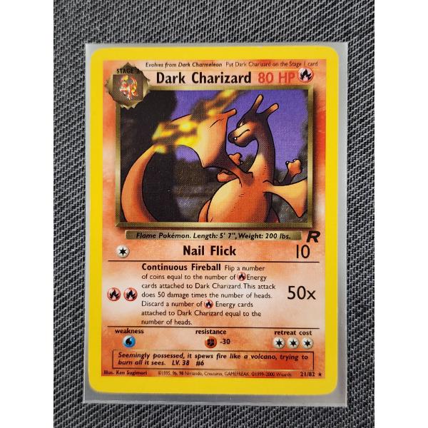 Dark Charizard 21/82 Vintage Rare Pokemon Trading Card 