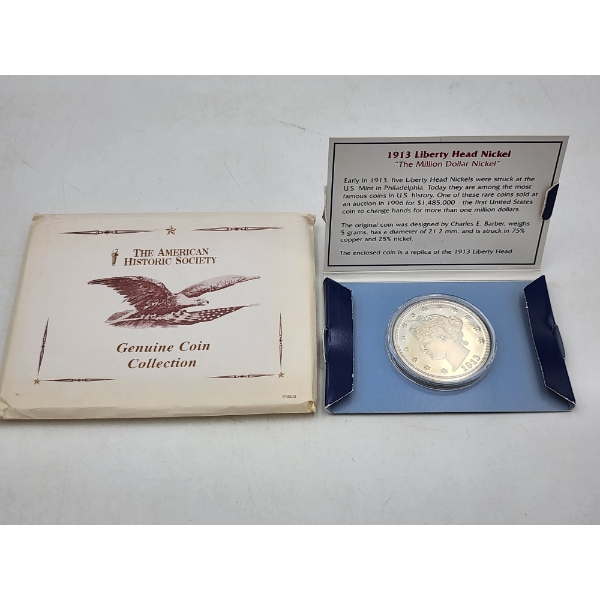 1913 Liberty Head Nickel "The Million Dollar Nickel" Large Replica 