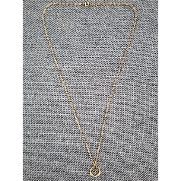 10K Gold Pendant Ft. Leaves On Gold Filled Chain - TOTAL WEIGHT 1.7 GRAMS (Combined 10K & G.F.)