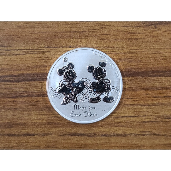 2023 Niue Two Dollar 1 Oz 999 Silver Disney Mickey & Minnie Mouse Round 