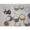 Image 3 : Lot of Sterling Silver Jewelry Including Rings, Earrings, Pendants Total Weight: 58.9g