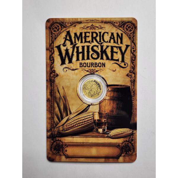 2026 Niue 50 Cent .9999 FINE Gold 1/1000TH TROY OUNCE American Whiskey Bourbon Round