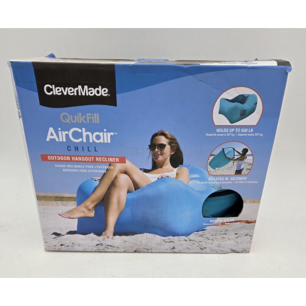 Clevermade Quik Fill Air Chair Outdoor Recliner New In Box