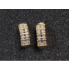 Image 1 : Gold-Tone Sterling Silver Stud/Hoop Earrings TW: 2.0g
