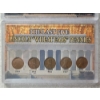 Image 5 : The Last Five Lincoln "Wheat Ears" Pennies & The First Five Lincoln "Memorial" Pennies Displays