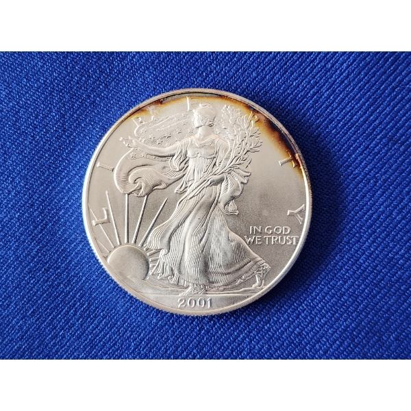 2001 Silver American Eagle $1 Coin - 1 oz .999 Fine Silver