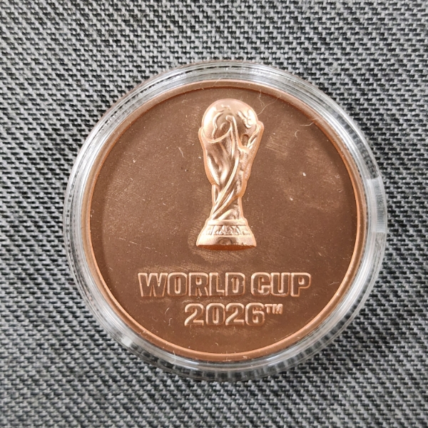 2026 Soccer World Cup 1 Troy Ounce .999 Fine Copper Round in Capsule 