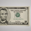Image 3 : Very Nice Uncirculated 2001 United States $5 Federal Reserve Note 