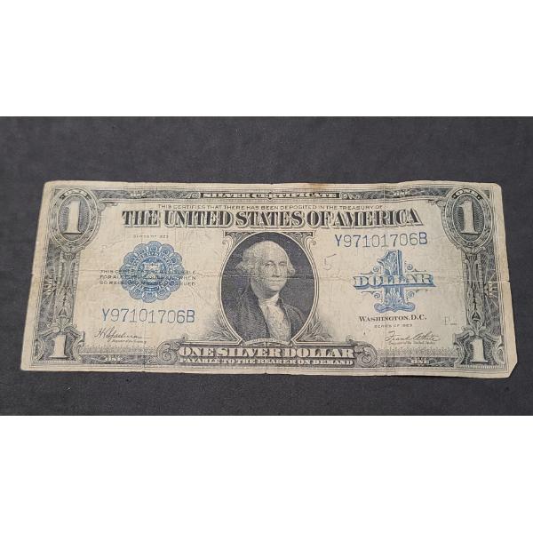 1923 $1 Dollar “Horse Blanket” Silver Certificate Large Note