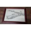 Image 2 : F-4-F Wildcat Downs A Zero- Original Pencil Sketch By Lou Drendel 1976 - Framed