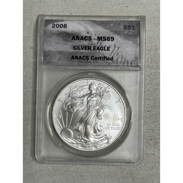 ANACS MS69 2008 Silver Eagle