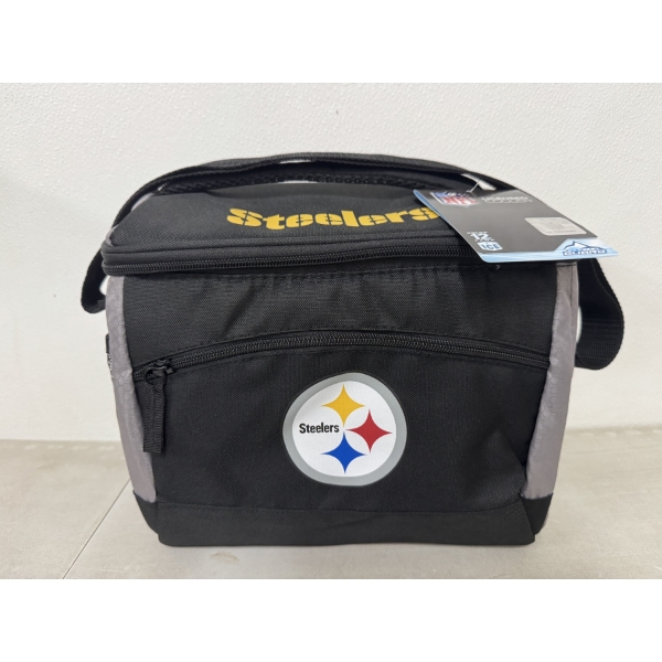 Brand New Pittsburgh Steelers Insulated Beverage Holder or Lunchbox - Holds Up to 12 Cans