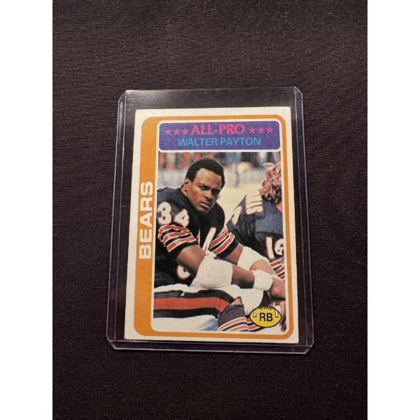 1978 Walter Payton Topps Football Card In Protective Holder
