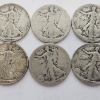 Image 3 : Six Assorted Years Walking Liberty Half Dollars - 90% Silver - FV: $3.00