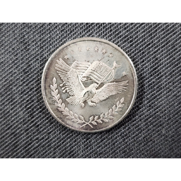 1 Oz Silver Trade Unit Eagle Round .999 Fine Silver
