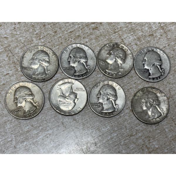 90% Silver U.S. Quarters - FV $2.00 - Various Years 