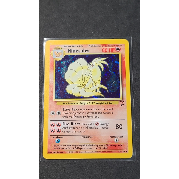 1999-2000 Ninetales 13/130 Holo Rare Pokemon Trading Card From The Base Set 2