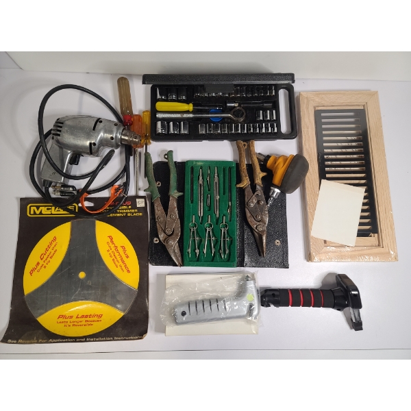 Large Lot of Various Tools Ft. Complete Wrench Set, Brand New Vent Cover, Glass Breakers & More!