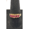 Image 1 : Vintage 10K Yellow Gold Ring With Rubies (Cut Band) - Size 7 - Weight: 1.6g