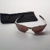 Image 2 : Vintage Oakley Half Wire Polarized Sunglasses Silver Frame Bronze Iridium 57-18 w/ Microfiber Bag