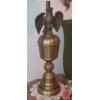 Image 4 : Vintage Pair Of Living Room  Brass Table Lamps Patriotic Theme - Eagle 39" T