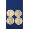 Image 1 : 1927, 1928 & Two Other Unknown Years Silver Standing Liberty Quarters - Face Value: $1.00