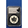 Image 2 : 2023 Super Incuse Black Rhodium First Day Of Production Reverse PF70 1 Oz Silver Canadian Maple Leaf