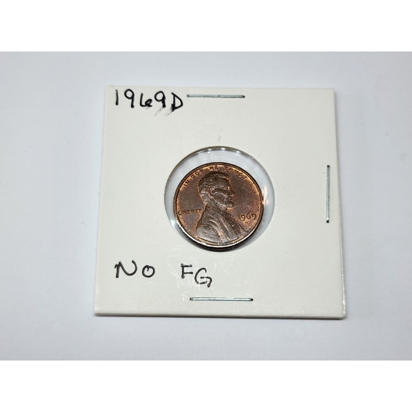 POSSIBLE ERROR CENT: 1969-D Lincoln Memorial Cent "NO FG"