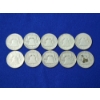 Image 4 : Lot of 10 Assorted Years Franklin Silver Half Dollars FV: $5.00