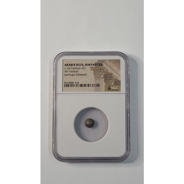 NGC c.1st Century AD AR Fraction (perhaps Sabaean) Arabia Felix, Himyarites Silver Coin