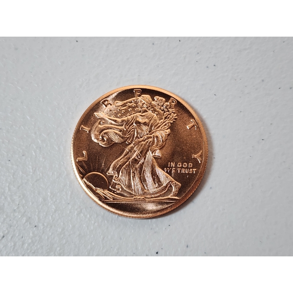 American Eagle Design 1 Ounce .999 Fine Copper Round