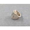 Image 2 : Egyptian Pharaoh Sterling Silver Ring Weighing 73 Grams