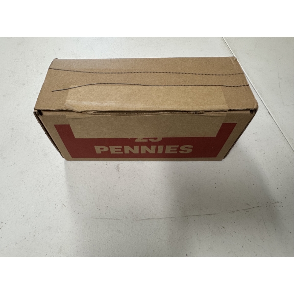$25.00 Bank Box Of United States Pennies - No Shipping - Must Be Picked Up