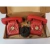 Image 2 : Vintage 1960's - 2 Remco Toy Full-Sized Dial Master Red Telephones Battery Operated