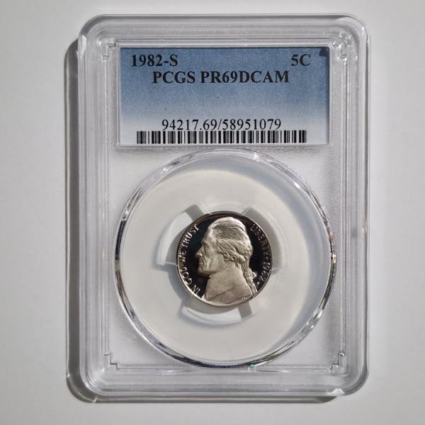 PCGS PR69DCAM 1982-S United States Proof Nickel