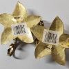 Image 3 : Beautiful Flower-Style Hosley Lacquered Solid Brass Candle Holders - Made in India 