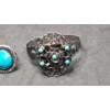 Image 4 : Assorted Costume Jewelry Including Turquoise Rings, Brooch & Bangle 