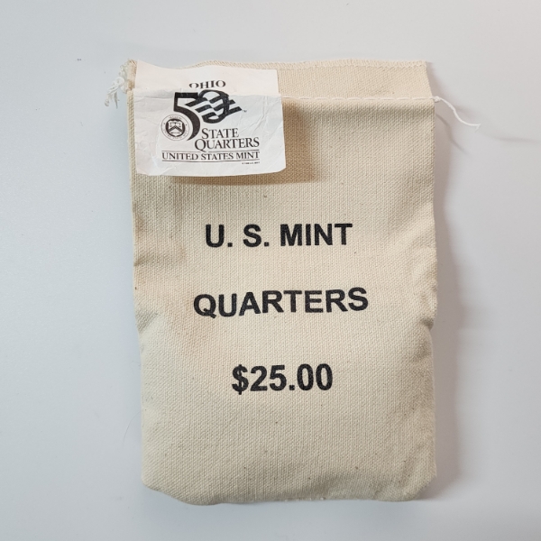 SEALED MINT BAG of U.S. Ohio State Quarters - Face Value: $25.00
