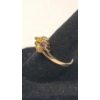 Image 2 : Women's 10K Yellow Gold Citrine And Amethyst Bypass Ring - Size 7 - Weight: 2.9g