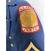 Image 4 : Royal Blue Vintage JROTC Academy Dress Uniform Jacket with gold-toned buttons - "Mueller" Nameplate 