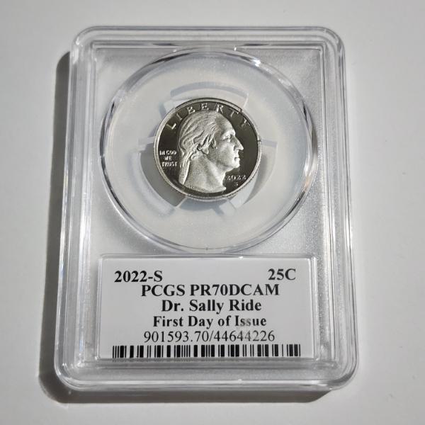 PCGS PR70DCAM United States 2022-S Dr. Sally Ride Proof Quarter ~ FIRST DAY OF ISSUE