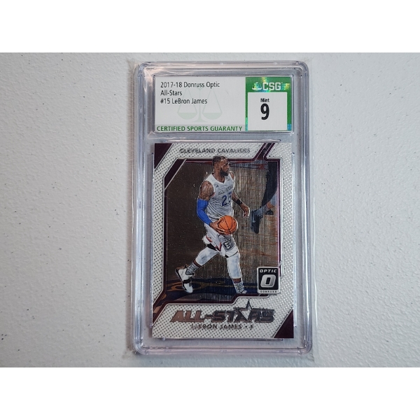 CSG 9 2017-18 Donruss Optic All-Star #15 LeBron James Basketball Trading Card