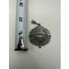 Image 3 : Sterling Silver Pendent Featuring Tonatiuh, the Aztec Sun Deity & Aztec Calendar  15.8g