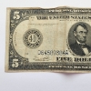 Image 2 : United States 1914 $5 Note Cleveland Federal Reserve Bank Blue Seal - Large-Size Currency 