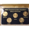 Image 3 : 2006, 2007 & 2008 United States 24K Gold Layered 50 States Commemorative Quarters
